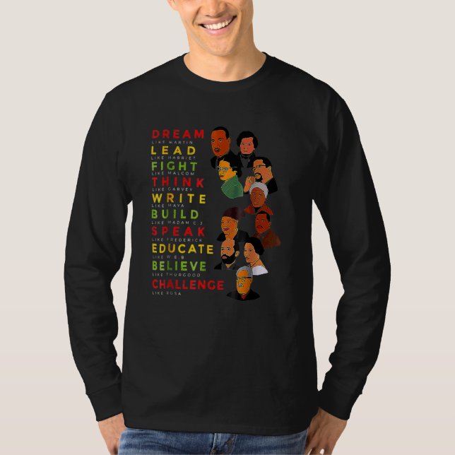 Camiseta Sueño Como Martin Lead Como Harriet Black History (Anverso)