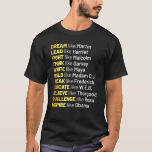 Camiseta Sueño Como Martin Lead Como Harriet Black History
