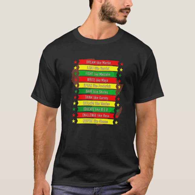 Camiseta Sueño Como Martin Lead Como Harriet Black History (Anverso)