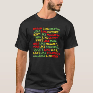Camiseta Sueño Como Martin Lead Como Harriet Black History