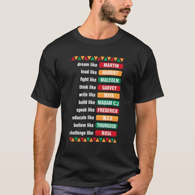Camiseta Sueño Como Martin Lead Como Harriet Black History (Anverso)
