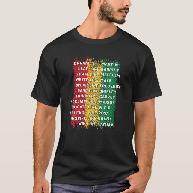 Camiseta Sueño como Martin, Mes de la Historia Negra (Anverso)