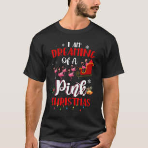 Camiseta Sueño Con Un Navidad Agradable Flamingo Santa Xma