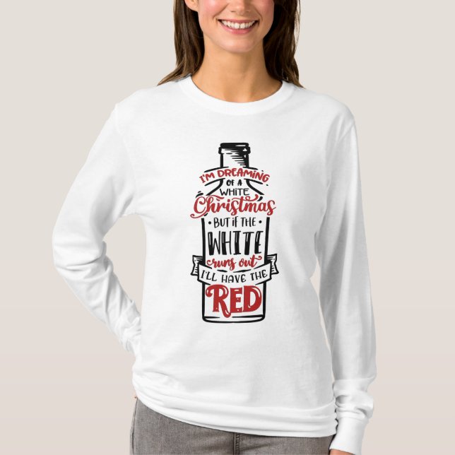 Camiseta Sueño Con Un Navidad Blanco (Anverso)