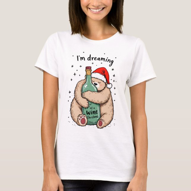 Camiseta Sueño con una Navidad de vino (Anverso)