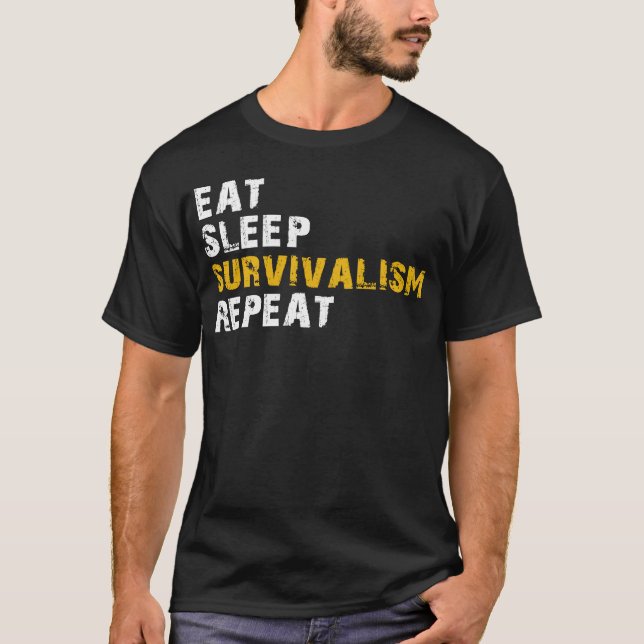 Camiseta sueño de comer Supervivalismo (Anverso)