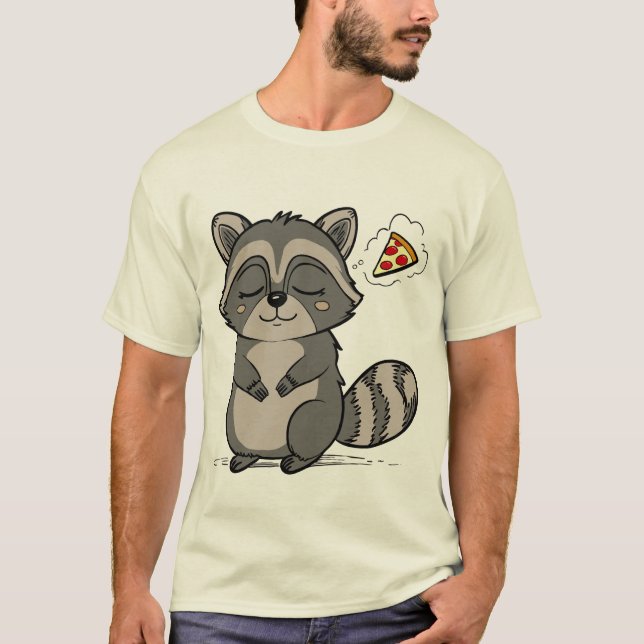 Camiseta Sueño de mapache - Pizza! (Anverso)
