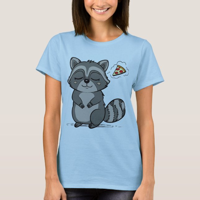 Camiseta Sueño de mapache - Pizza! (Anverso)