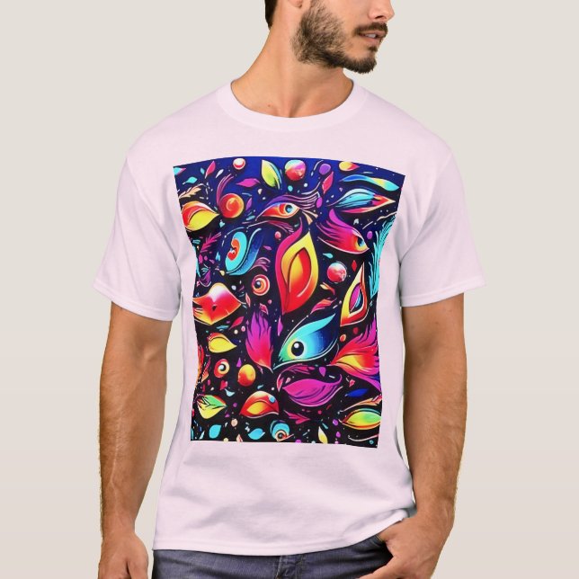 Camiseta Sueño de pluma psicodélica (Anverso)