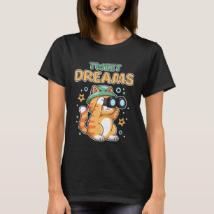 Camiseta Sueño de Tweet divertido Gato lindo Observando páj