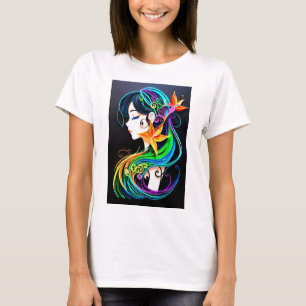 Camiseta Sueño del cabello arcoiris.