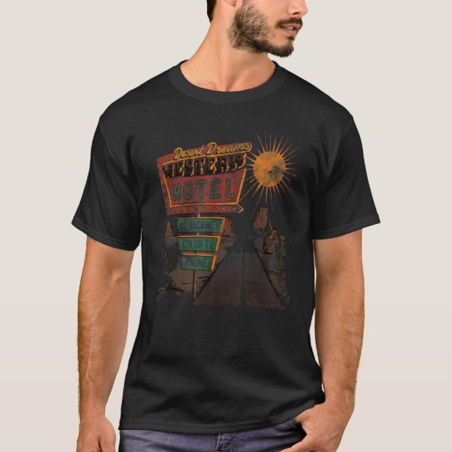 Camiseta Sueño del desierto retro viaje al desierto Cactus  (Anverso)
