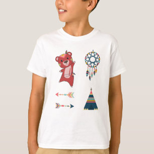 Camiseta Sueño del oso rojo indio