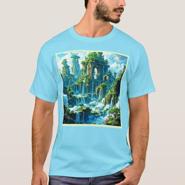 Camiseta Sueño del reino de los árboles de cascada (Anverso)