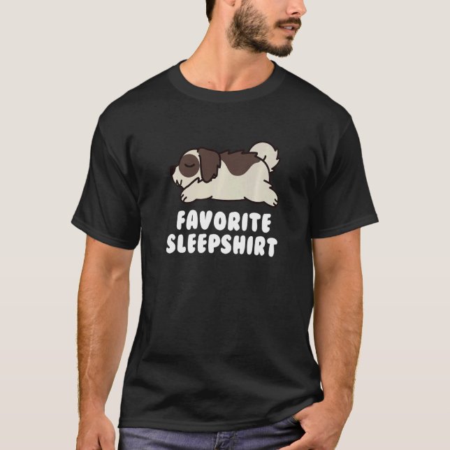 Camiseta Sueño favorito Shih Tzu Dog (Anverso)