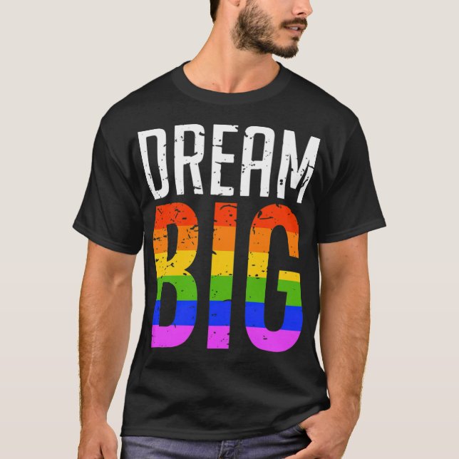 Camiseta Sueño gran orgullo LGBT de arcoiris (Anverso)