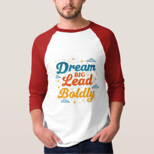 Camiseta Sueño grande, plomo audaz: Vibrante manga de empod