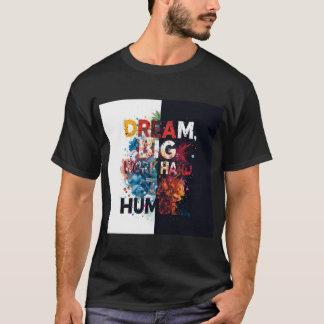 Camiseta Sueño inspirador Gran Tipografía Arte