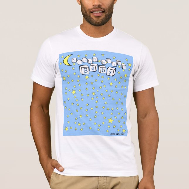 Camiseta Sueño Largo del bebé de la noche de la noche (Anverso)
