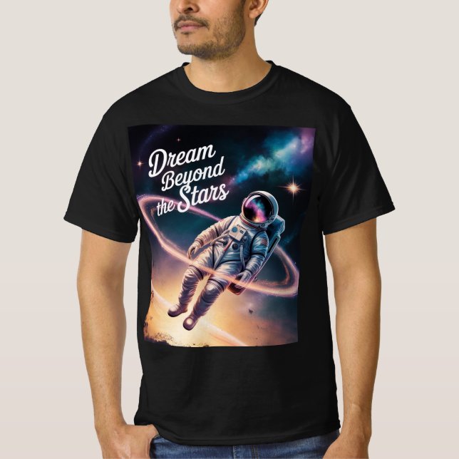 Camiseta Sueño más allá de las estrellas - Astronauta flota (Anverso)