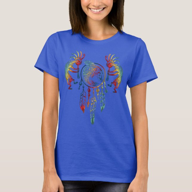Camiseta Sueño nativo americano de ballena Kokopelli 1 (Anverso)