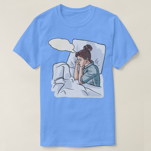 Camiseta Sueño sueño de sueño de una mujer durmiendo burbuj (Diseño del anverso)