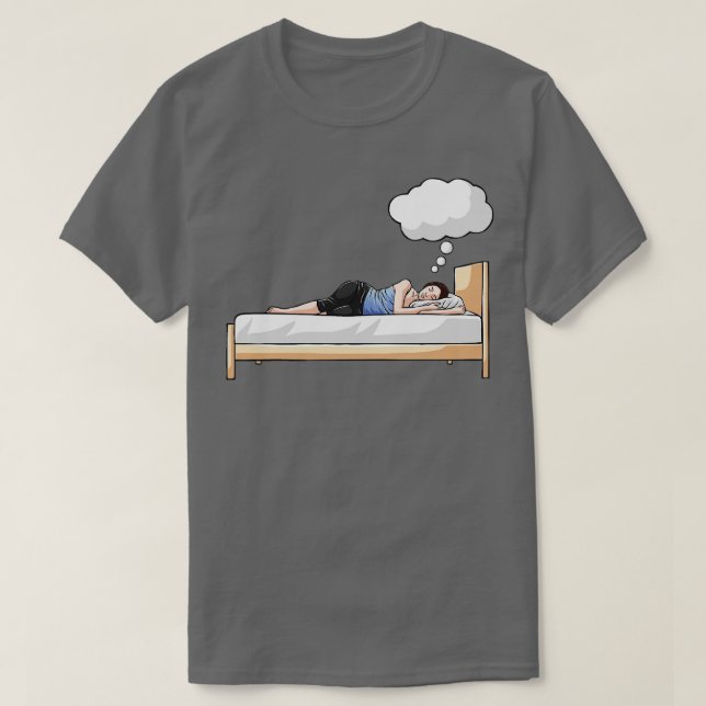 Camiseta Sueño sueño de sueño de una mujer durmiendo burbuj (Diseño del anverso)