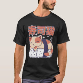 Camiseta Sueño sushi gatito gatito de comida asiática amant