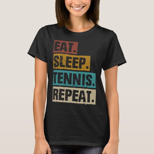 Camiseta Sueño Tenis Repetir Tenis Retro Vintage (Anverso)