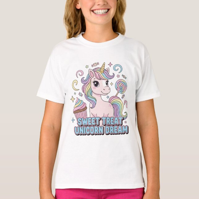 Camiseta Sueño unicornio de dulce sabor (Anverso)