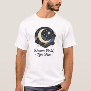 Camiseta Sueños celestes - Tee Inspirador de Luna y Estrell