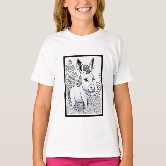 Camiseta Sueños de Cachorro de Burro:Diseño de Impresión de (Anverso)