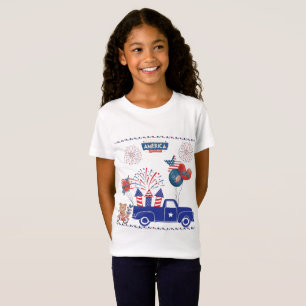 Camiseta Sueños de fuegos artificiales de libertad blanco