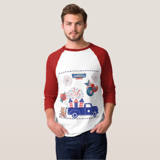 Camiseta Sueños de Fuegos Artificiales de Libertad blanco r