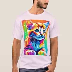Camiseta Sueños de gatitos arcoiris
