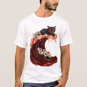 Camiseta Sueños de gato de sushi Comida japonesa extravagan