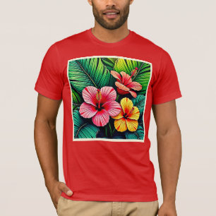 Camiseta Sueños de Jardín de Flores Exóticas