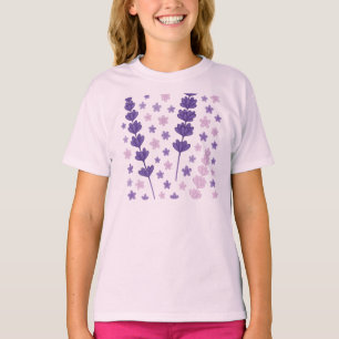 Camiseta Sueños de lavanda - Elegante pata floral púrpura y