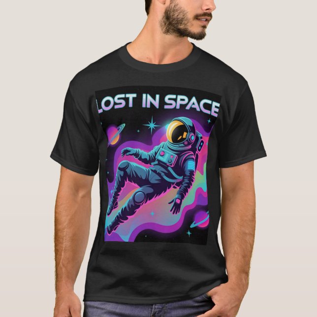 Camiseta Sueños de luna - Astronauta sentado solo en el esp (Anverso)