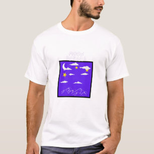 Camiseta Sueños de luna - Cielo nocturno con montañas y est