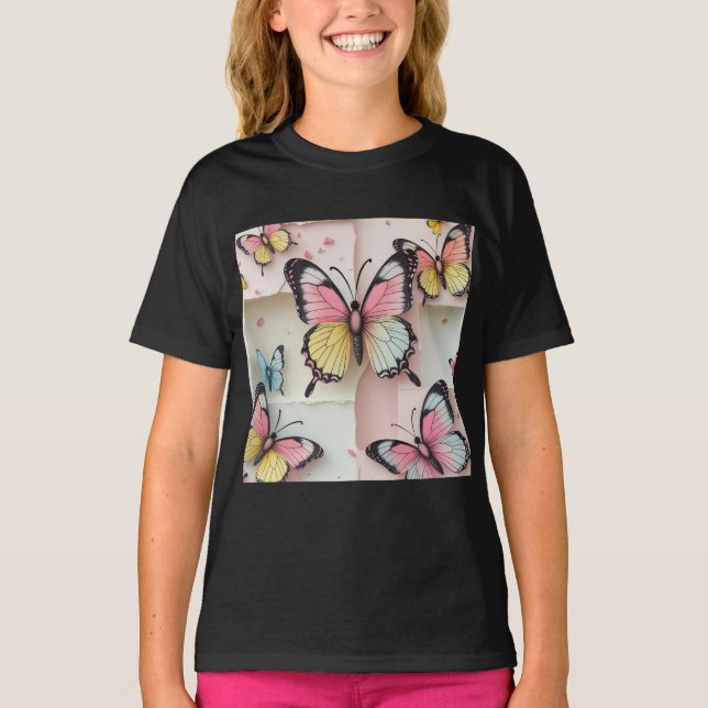 Camiseta Sueños de mariposa de ✨ singulares - Tee estilo Pe (Anverso)
