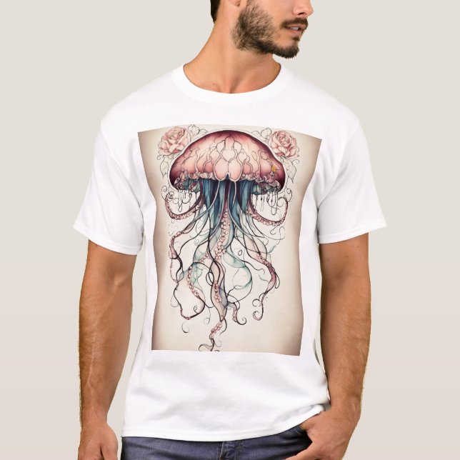 Camiseta Sueños de medusas: El glider suave del océano" (Anverso)