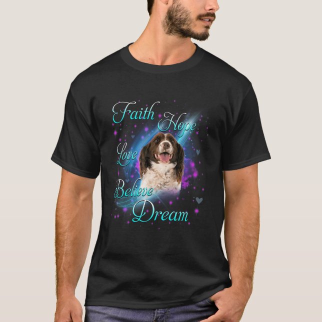 Camiseta Sueños de perros españoles de la primavera inglesa (Anverso)