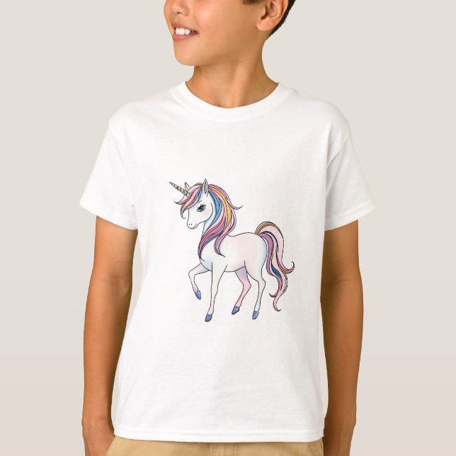 Camiseta Sueños de unicornio mágicos - Diseño de fantasía c (Anverso)