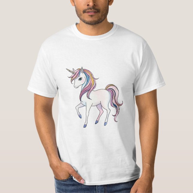 Camiseta Sueños de unicornio mágicos - Diseño de fantasía c (Anverso)