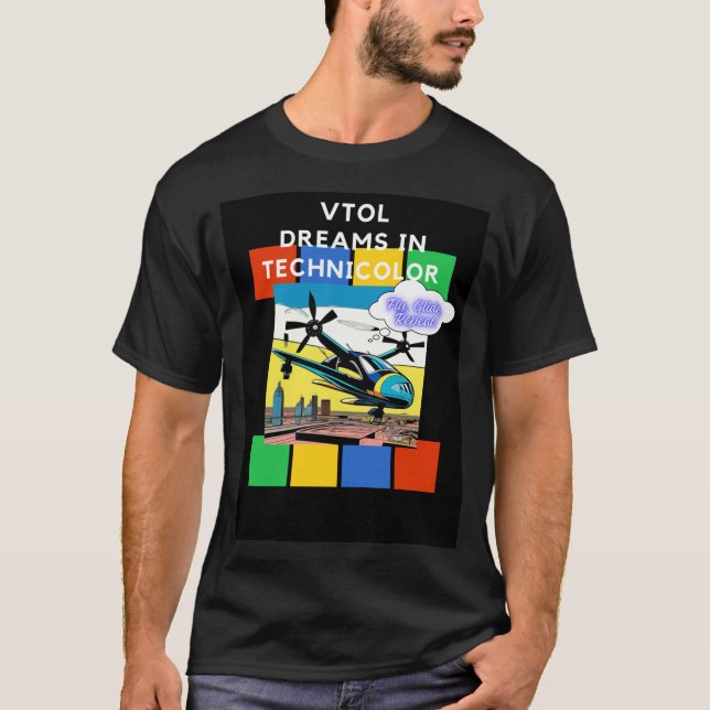 Camiseta SUEÑOS DE VTOL EN Glide TÉCNICO DE VAGA, ¡Repita! (Anverso)