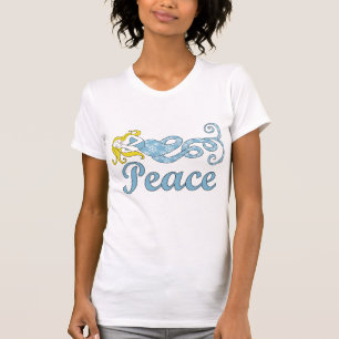 Camiseta Sueños del día de fiesta de la sirena de la paz