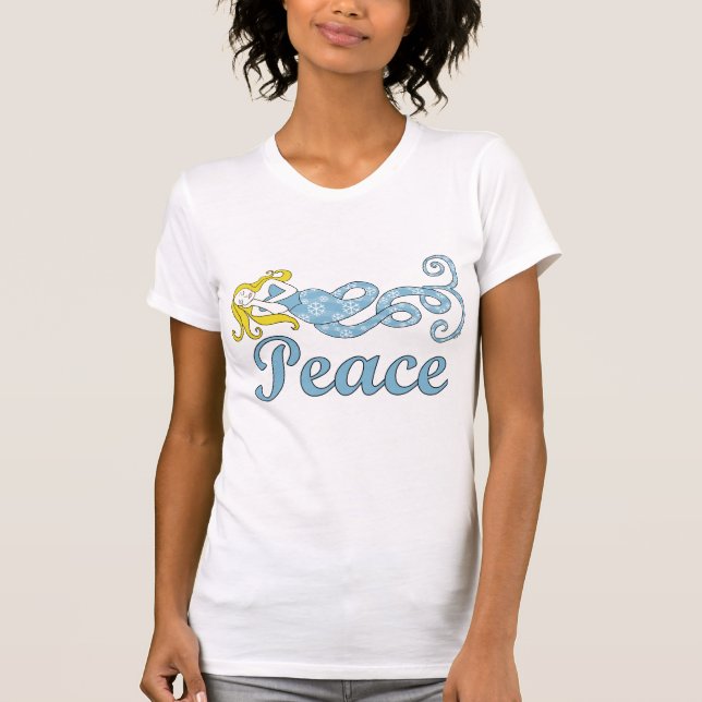 Camiseta Sueños del día de fiesta de la sirena de la paz (Anverso)