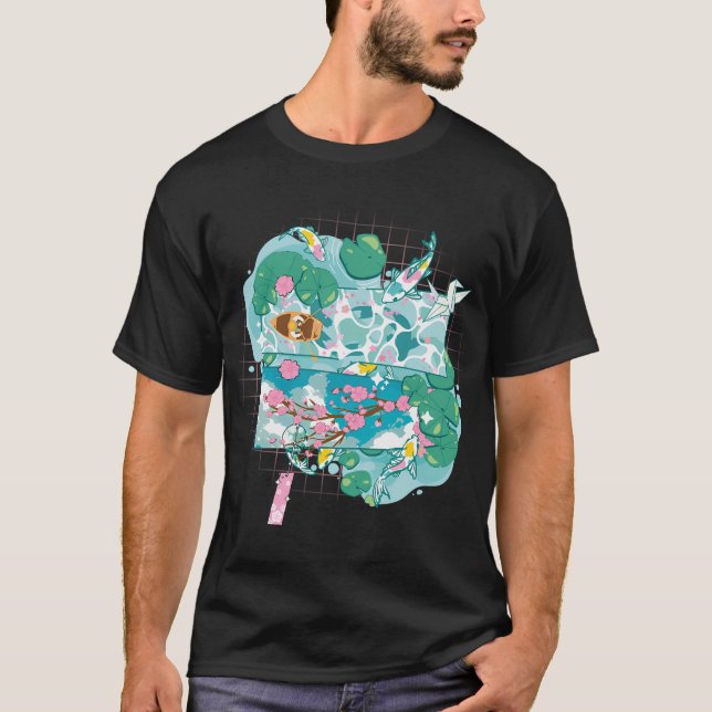 Camiseta Sueños del estanque de sakura (Anverso)