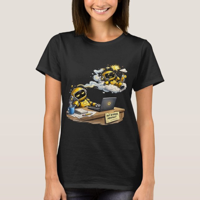 Camiseta sueños divertidos de robot  (Anverso)